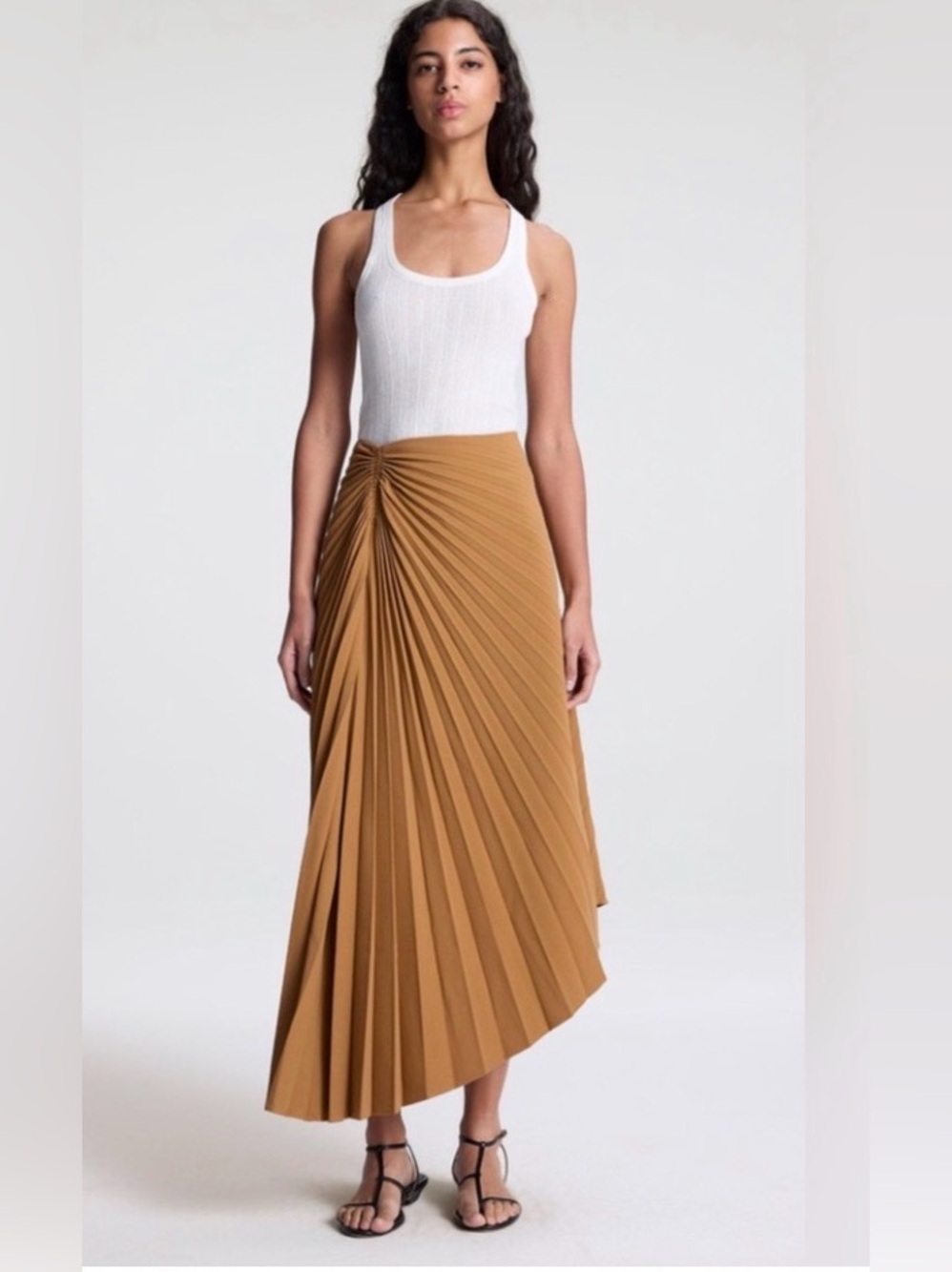 NWT ALC Tracy Asymmetrical Pleated Midi Skirt